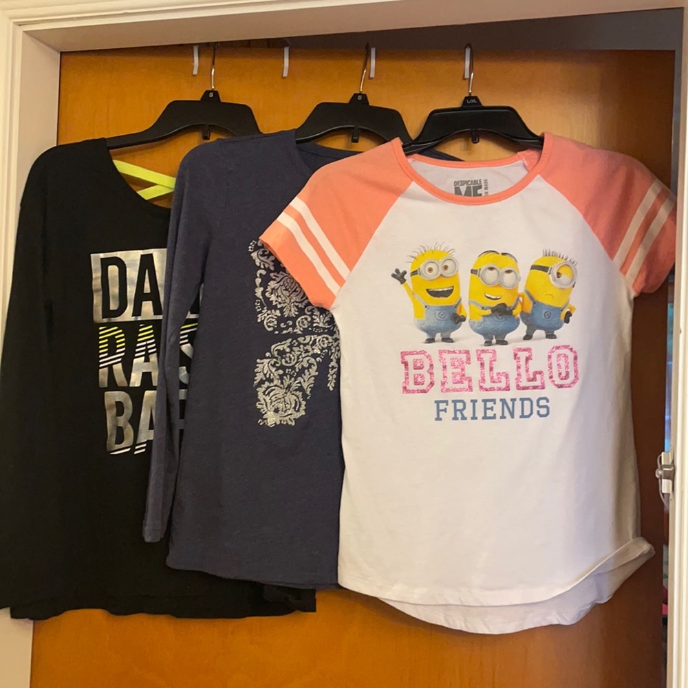 Lot of 3 girls size 14 shirts, mixed brands